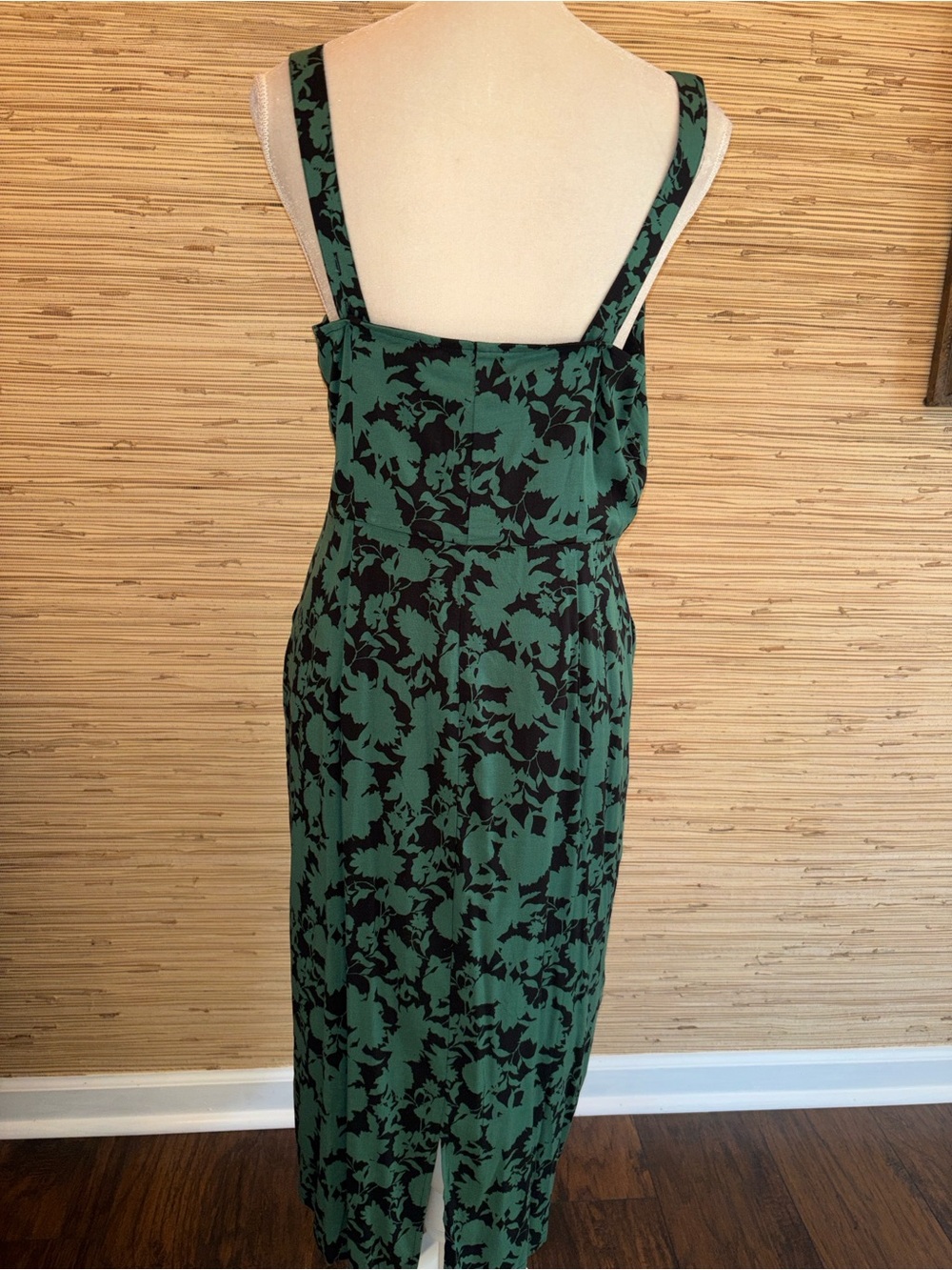41 Hawthorn Green Floral Sheath Midi Dress green black Square Neck size 10 nwt! - Picture 6 of 15